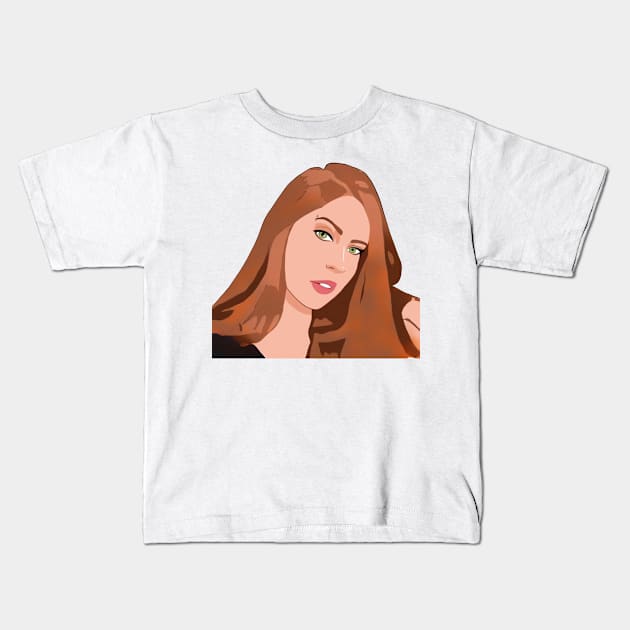 Beautiful girl, ginger woman Kids T-Shirt by Classical